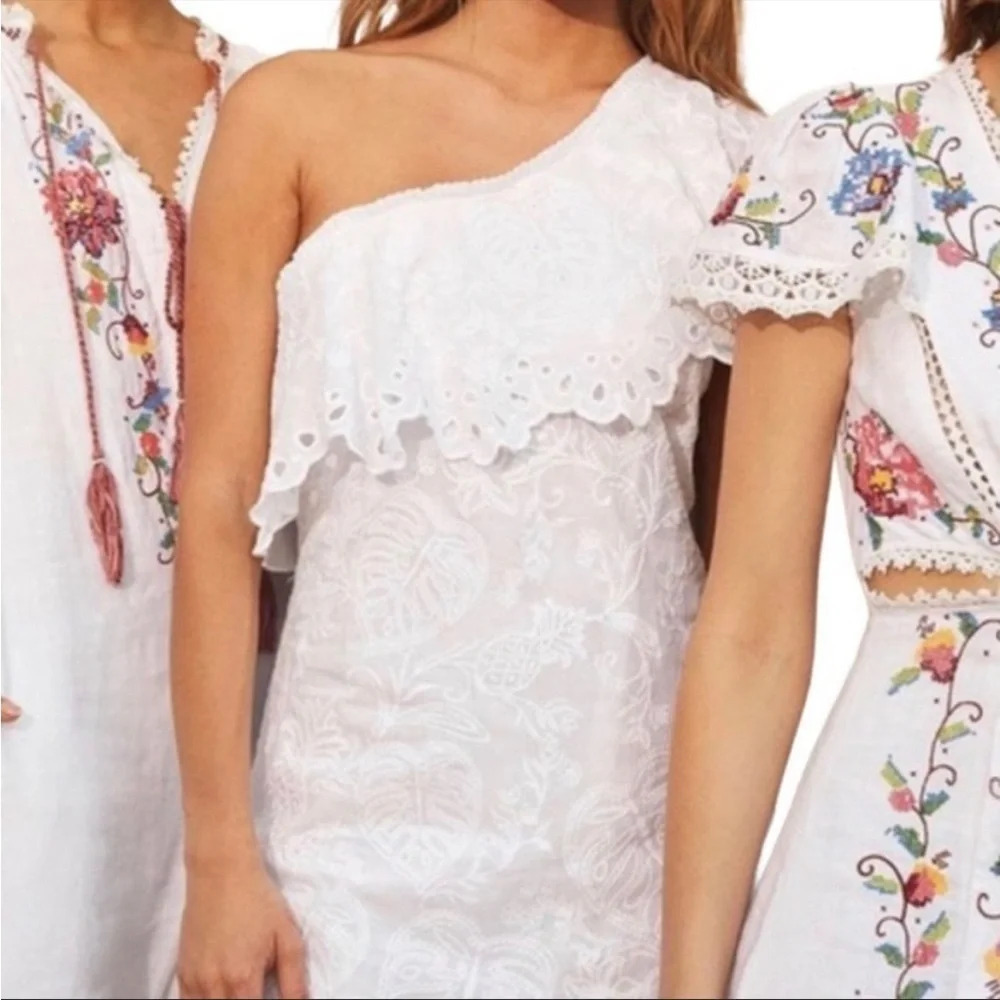 FARM Rio White One-Shoulder Mini Dress - Picture 2 of 10